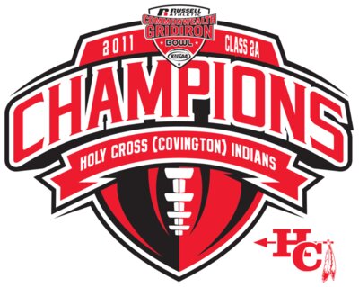 2011 Class 2A Commonwealth Gridiron Bowl Champions - Holy Cross Indians - Cotton 100% Cotton T Shirt