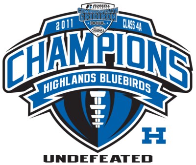 2011 Class 4A Commonwealth Gridiron Bowl Champions - Highlands Bluebirds - Ultra Cotton ® 100% Cotton Long Sleeve T Shirt